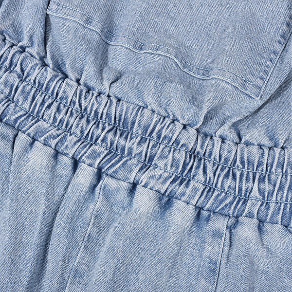 Trendy Stitched Backless Pocket Denim Jumpsuit - Perfect Fit and Style
