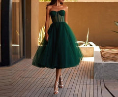 Mesh Elegance: Longline Evening Corset Dress