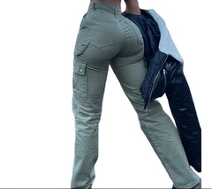 Women’s High-Rise Tapered & Straight Cargo Pants Cotton & Denim