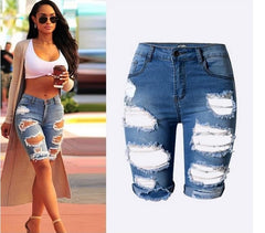 Urban Edge High-Waist Distressed Stretch Shorts