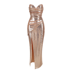 Glittering Gala Sequin Backless Dress