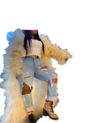 Chic Fluffy Luxury Tulle Robe for Women Elegant & Soft