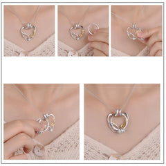 Love Nurse Stethoscope Ring Holder Pendant Necklace Thoughtful Jewelry Gift for Nurses