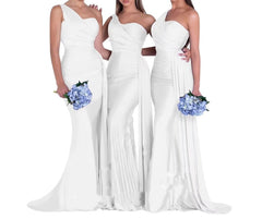 One Shoulder Elegant Wedding Bridesmaid Dress