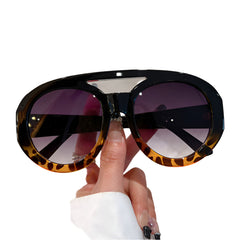 Thick Frame Retro Round Sunglasses Vintage Summer Shades for Women