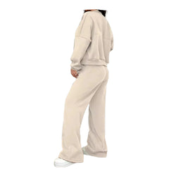 Women's Wide-Leg Sweatpants Two-Piece Set Comfortable & Stylish Lounge Wear