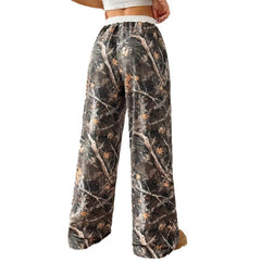 Women’s Camouflage Cargo Pants  Low-Rise Sweatpants for Casual Streetwear