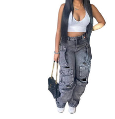 Upgrade Your Wardrobe: Baggy Denim Cargo Pants - Perfect Blend of Comfort and Style