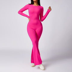 Long Sleeve Yoga Jumpsuit  Tight Fit Workout Wear for Women