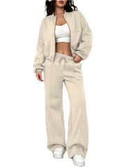 Women's Wide-Leg Sweatpants Two-Piece Set Comfortable & Stylish Lounge Wear