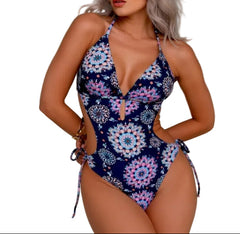 Trendy Women’s One-Piece Swimsuit, Cutout Back, Stretch Fit