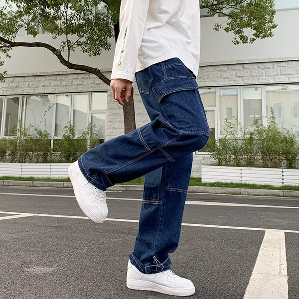 Men's  Wide Leg Jeans Hip Hop Casual