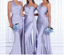 One Shoulder Elegant Wedding Bridesmaid Dress
