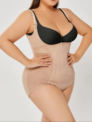 Women's Seamless Tummy Control Shapewear Bodysuit Sculpting Snatched Waist Body Shaper