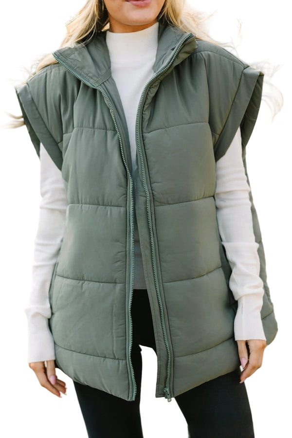 Women's Stand-Collar Puffer Vest  Packable & Lightweight