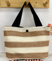 Shore Style Straw Chic Tote Handbag
