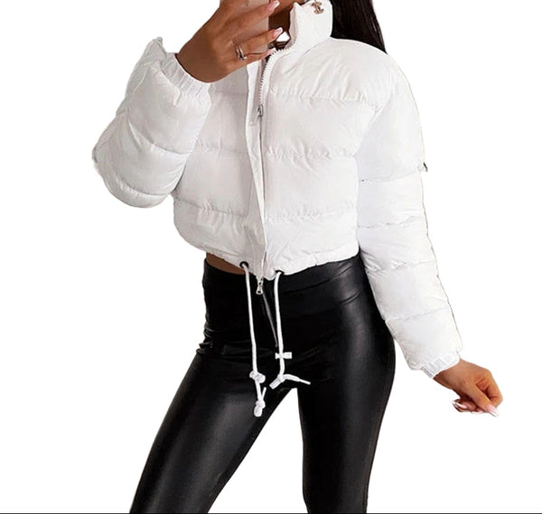 Women’s Essential Cropped Hooded Puffer Jacket