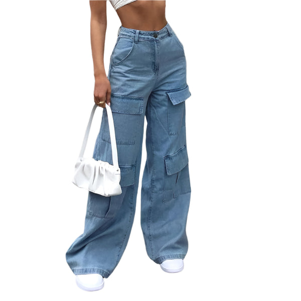 Blue Stay Chic and Comfortable: Shop Women's Relaxed Radiance Denim Jeans for Everyday Radiance