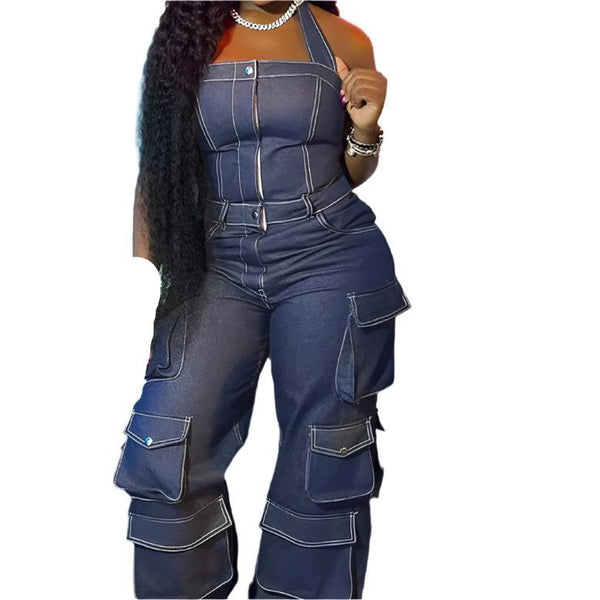 Women's Blue Plus Size Sapphire Jumpsuit