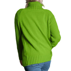 Women’s Cozy Knit Top Loose Fit Oversized Mock Neck Sweater