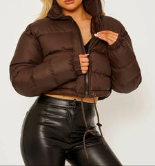 Women’s Essential Cropped Hooded Puffer Jacket