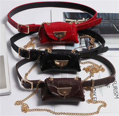 Effortless Sophistication: Complete Your Outfit with Our Chic Link Belt Pouch Bag