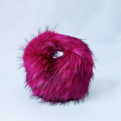 Women's Fuchsia Charm Fluff Fusion Handbag
