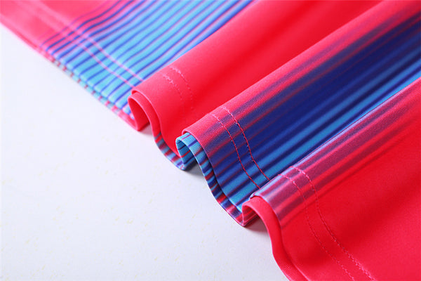 Futuristic Finesse Digital Print Maxi Dress