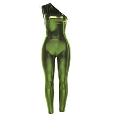 Glamour in Motion: Women's Metallic Vibes Chic Jumpsuit