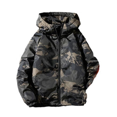 Men's Camouflage Down Padded Jacket - Insulated Puff Coat for Hunting & Outdoor Adventures