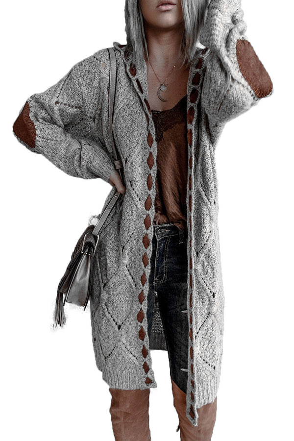 Women's Color Block Long Sleeve Cardigan Sweater – Trendy Knitwear