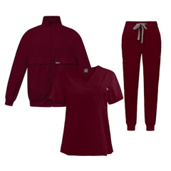 Burgundy Premium Nurse Scrub Uniform Set for Women Comfortable, Stylish, Medical Scrubs for Healthcare Professionals