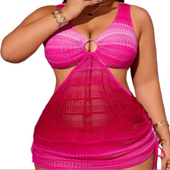 Plus Size Women's Two-Piece Swimsuit Beachwear Bikini Set