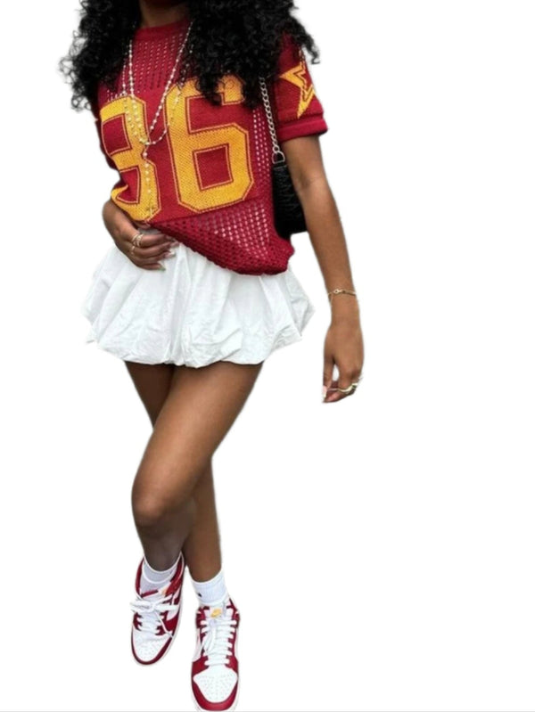 Breeze Fit Jersey Printed Mesh Workout Top