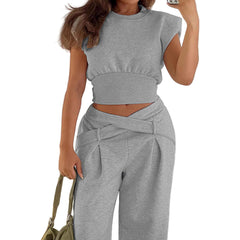 Willow Cozy Fleece Pant Set Wide-Leg Track Pants for Women
