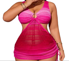 Plus Size Women's Two-Piece Swimsuit Beachwear Bikini Set