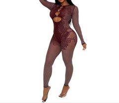 Women's Slim Fit Knit Sweater Jumpsuit  Long Sleeve One-Piece