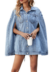 Women's Casual Loose Fit Versatile Denim Jacket  Trendy Lightweight Jean Coat