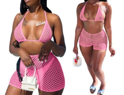 Breeze Chic Mesh Fusion Short Set