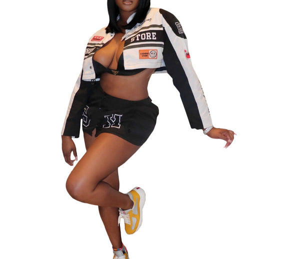 Timeless Retro Style: Get Your Summer Track Star Attire Skirt Set Now!