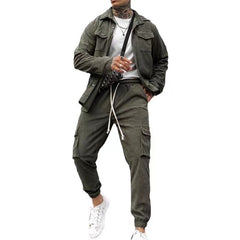 Gray Men's Fashion Casual Sports Suit