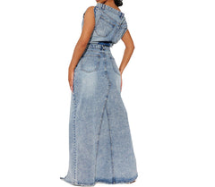 Vintage Vibes: Elevate Your Look with Retro Denim Suit Sets for Women
