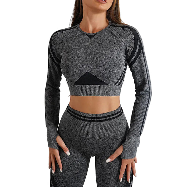 Black women s Groove Seamless High-Waisted Compressive Legging Set