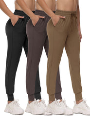 Stylish Plus Size  Women’s 3-Pack Cropped Joggers – Soft, Lightweight & Everyday Ready