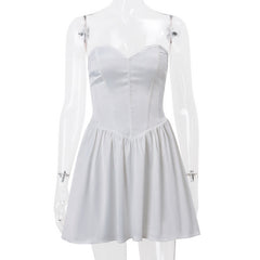 White Stunning Off-Shoulder Backless Dress, Perfect for Any Occasion