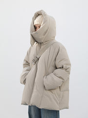 Khaki Women’s Arctic Quilted Hooded Puffer Down Parka