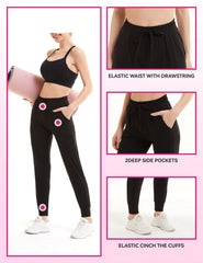 3-Pack Women's Cropped Lightweight Joggers Comfy & Stylish Lounge Pants