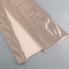 Glittering Gala Sequin Backless Dress