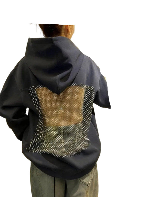 Gray Oversized Mesh-Back Hoodie Weekend Collective Sweatshirt