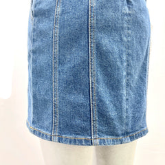 Women's 3D Floral Denim Dress  Embroidered Flower Jean Mini Dress